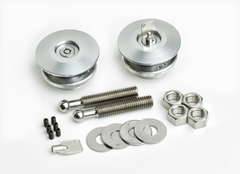 Quik-Latch Products QL-50-LP//BP Black Cerakote Finish Low Profile Quick Release Hood Pin Kit